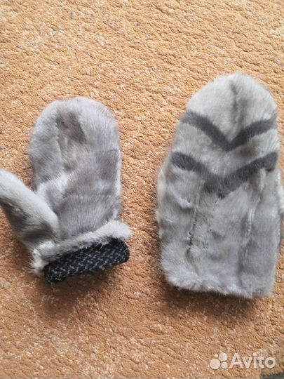 Варежки из норки