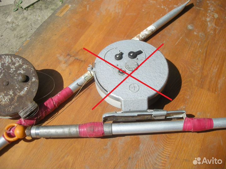 Резинка на удочке с катушкой снасть СССР самовывоз