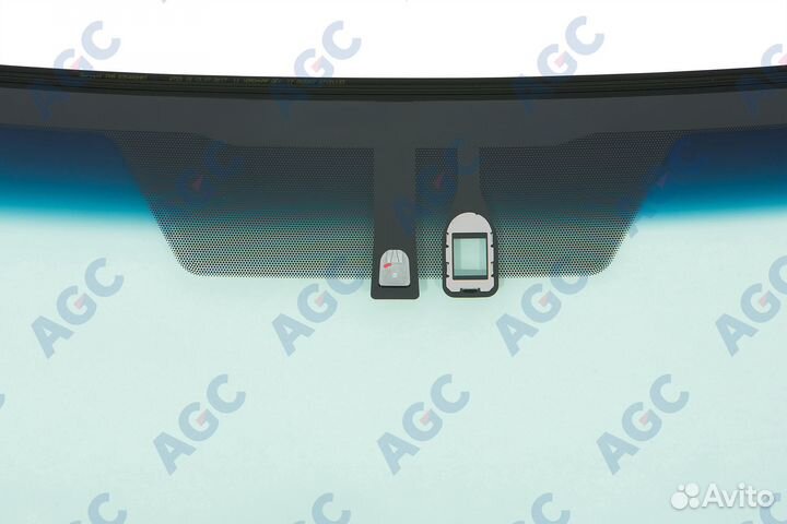 AGC toyota landcruiser 150 prado 2009- стекло ветровое зеленое/голубая полоса + solar control -С обо