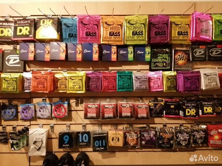 Струны Elixir, Ernie Ball, Savarez, Dunlop, DR