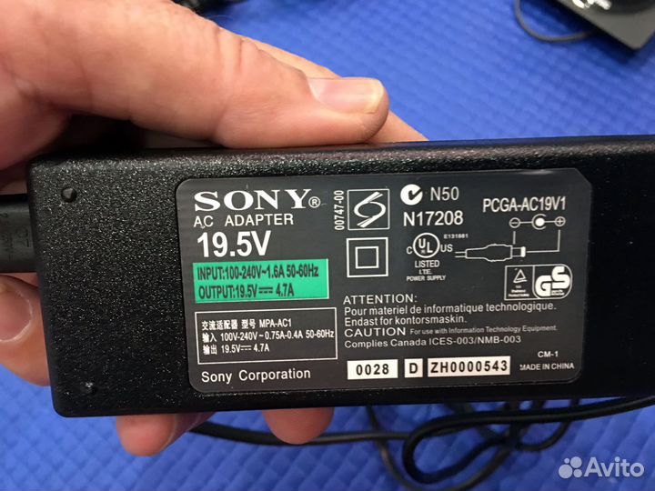 Блок питания для ноутбуков Sony 19.5V 4.7A