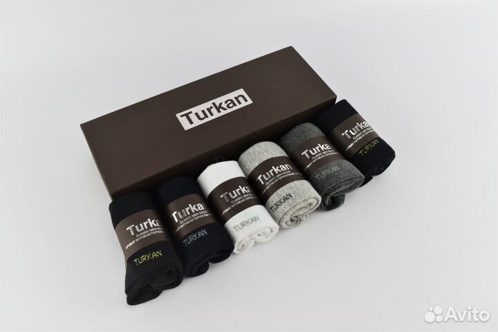 Turkan Носки мужские в коробке, набор 6 пар