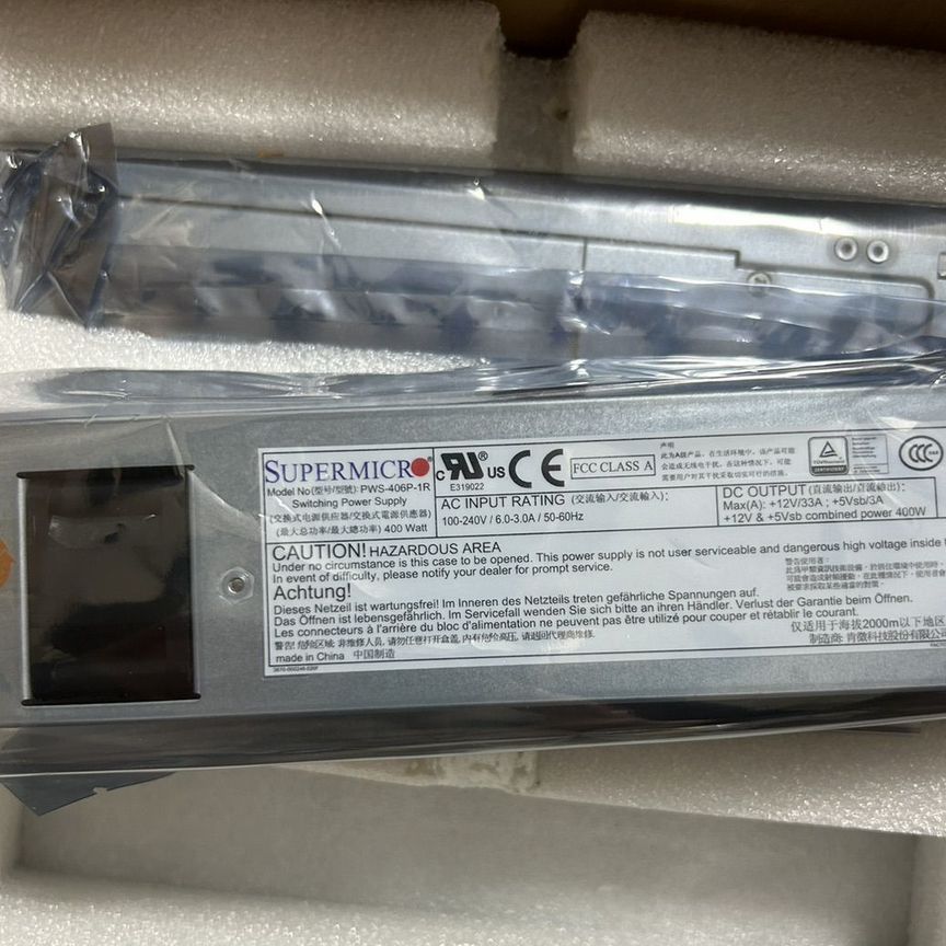 [PWS-406P-1R] Блок Питания Supermicro 400w Pws-406p-1r
