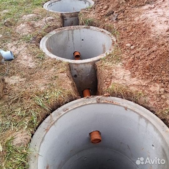 Септик из бетонных колец под ключ