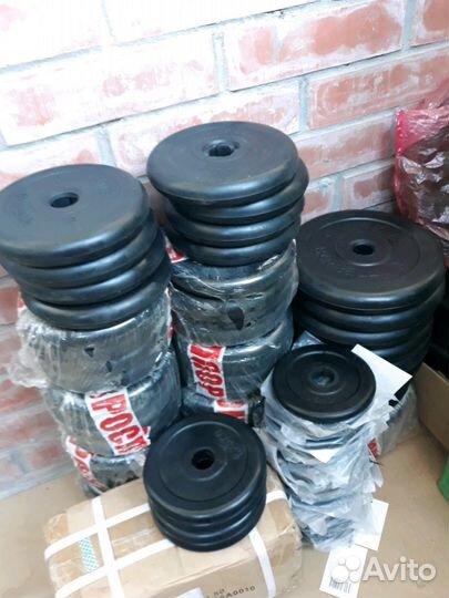 Диски (блины) обрезиненные 26 и 31мм