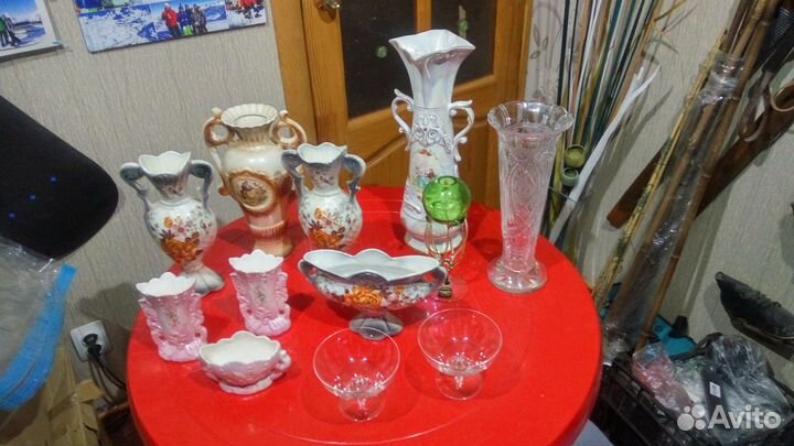 Вазы. Makora Krosno. Хрусталь. Кисловодский фарфор