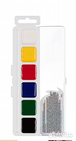 Акварель акварельные краски медовые 6 цветов