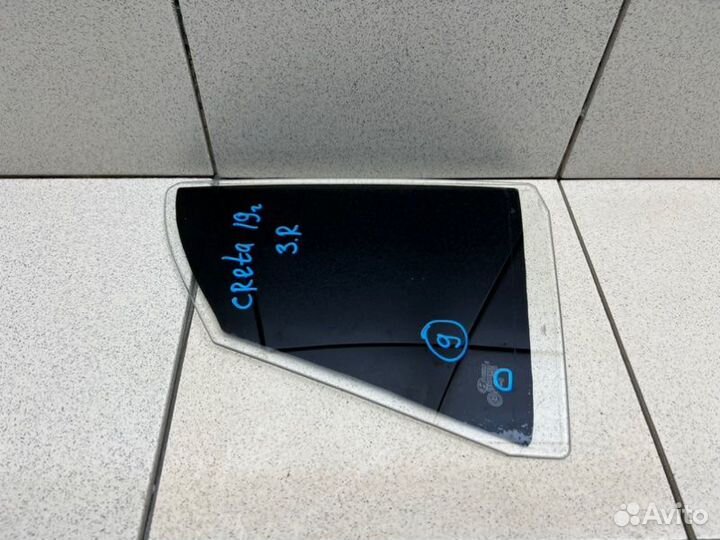 Стекло двери задней (форточка) правое Hyundai