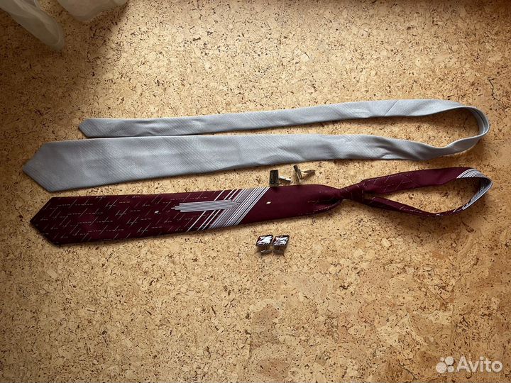 Галстук запонки СССР Прага винтаж ретро