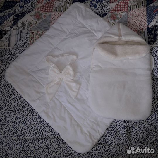 Конверт, одеяло, шапка на выписку