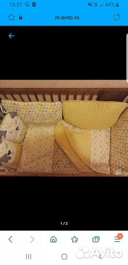 Бортики в детскую кроватку+постельное белье