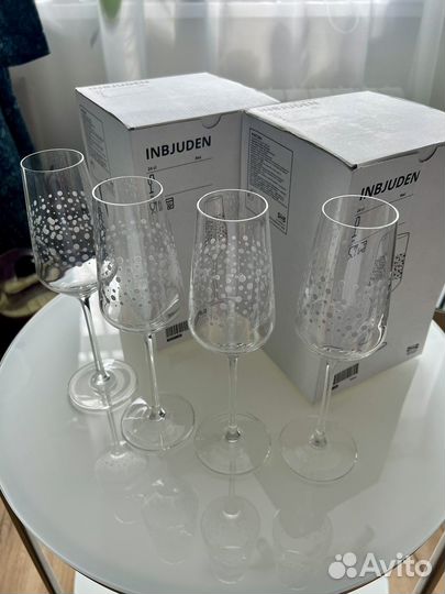 Набор бокалов для шампанского IKEA Inbjuden, новый