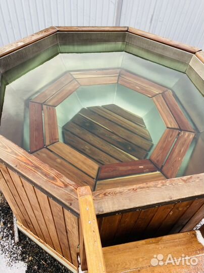 Баня с купелью на дровах