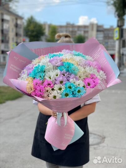 Гигант букет из кустовой хризантемы