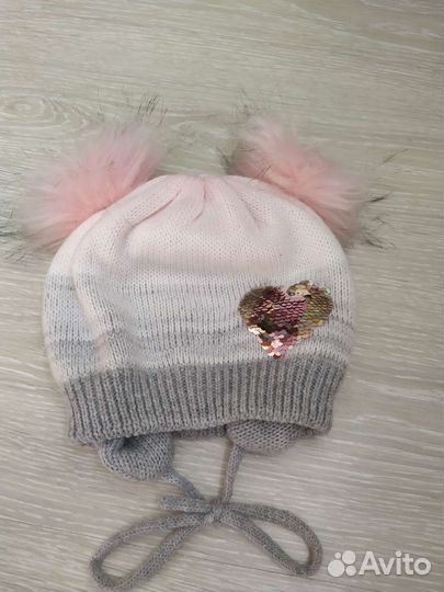 Шапка для девочки новая 46-48