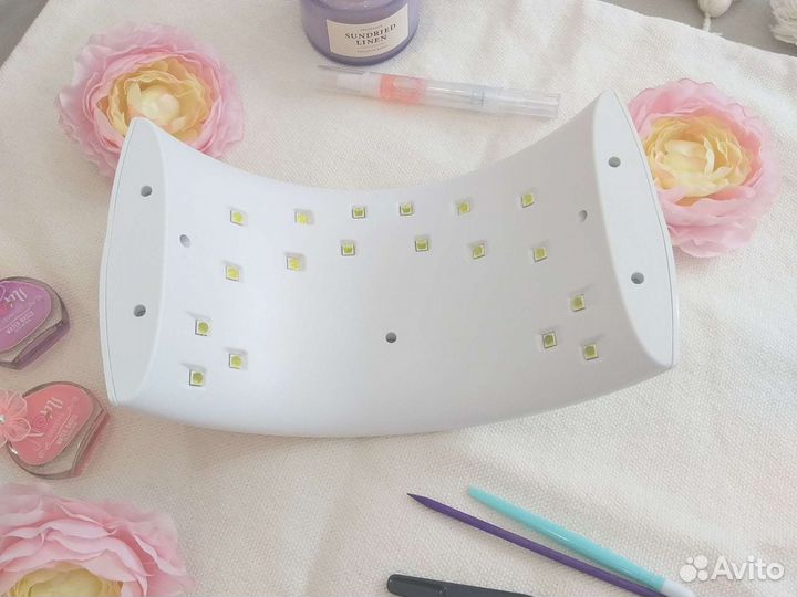 Лампа для ногтейicenova,новая+подарок(фольга,лаки)