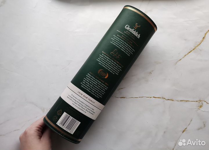 Тубус коробка упаковка от виски Grenfiddich 12 лет