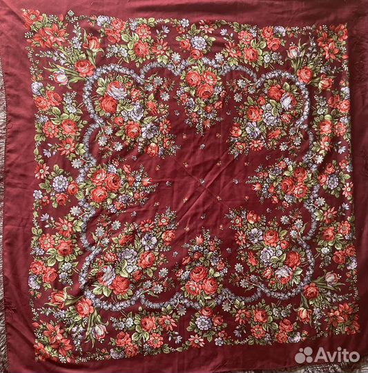 Павловопосадский платок шерсть 150/150