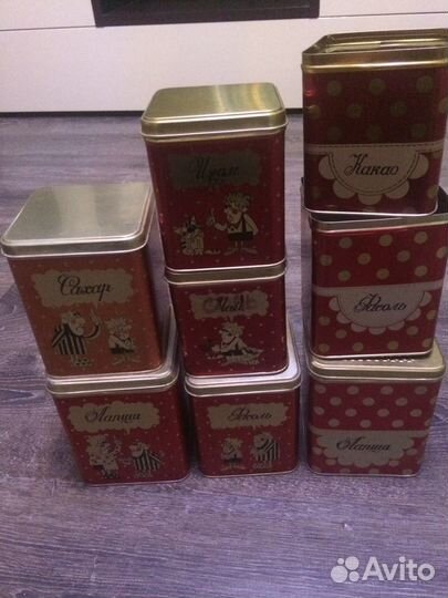 Жестяные банки для сыпучих продуктов