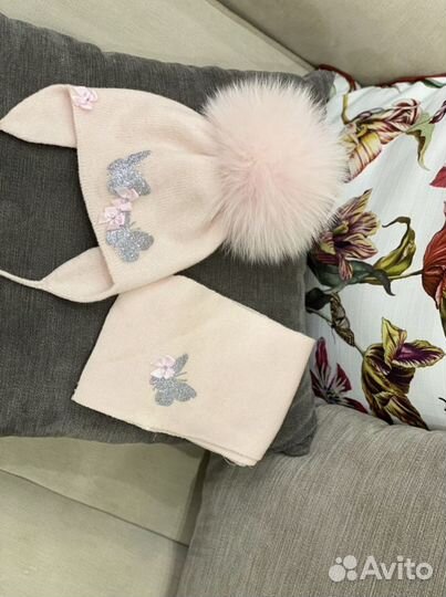 Шапка и шарф для девочки