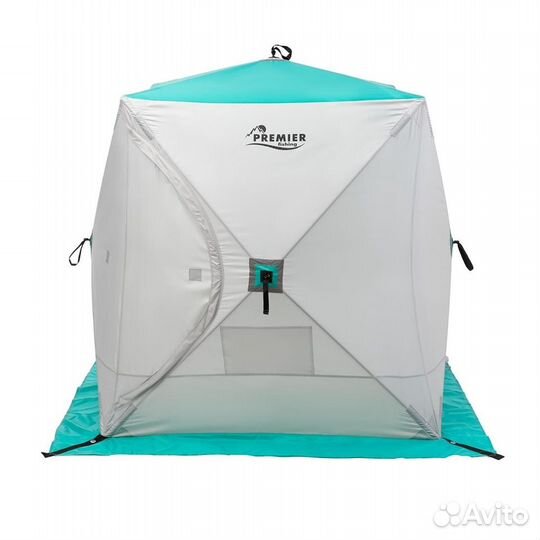 Палатка зимняя Куб 1,5х1,5 biruza/gray premier (PR