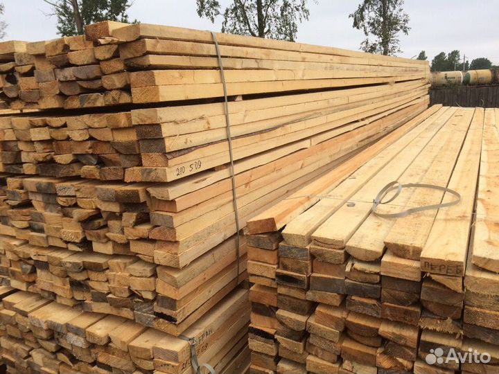 Доска обрезная ест. влажности Осина 40*100*6000