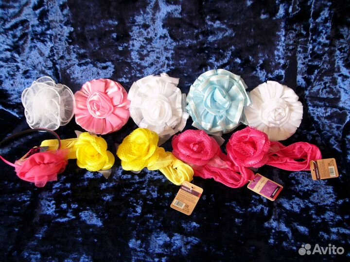 Банты, ободки, резинки, заколки.Новые. Цена за все