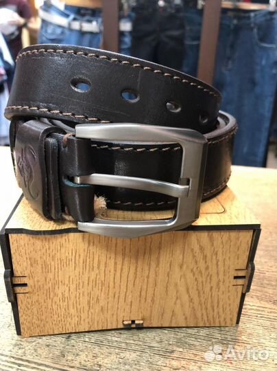 Ремень коричневый Remart прострочка новый