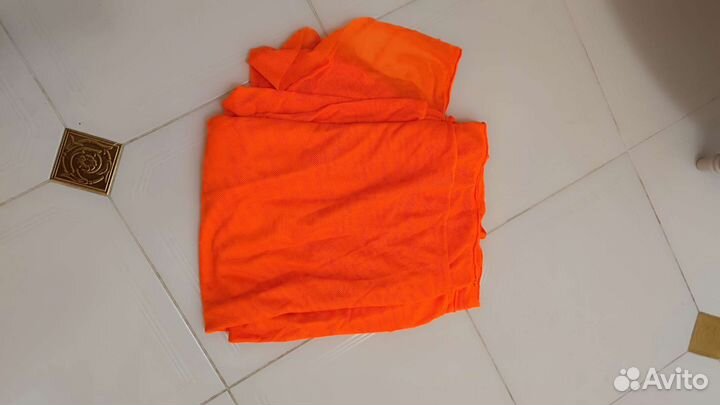 Ткань сетка оранжевая