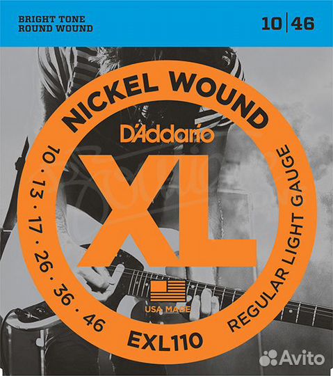 D'addario EXL110 XL nickel wound струны для элект