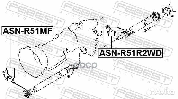 Крестовина карданного вала 27x83 ASN-R51R2WD AS