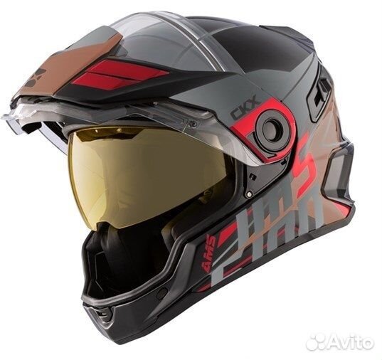 Шлем CKX mission AMS EDL ramble RED/BR размер S