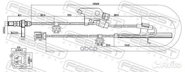 Датчик abs передний левый 01606003 Febest