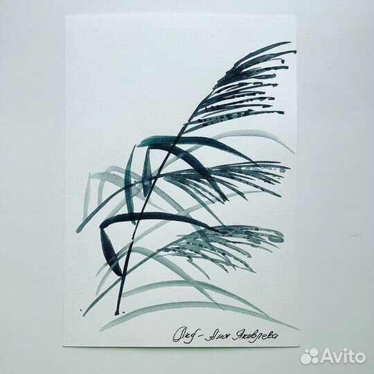 Акварели в японской технике суми-е