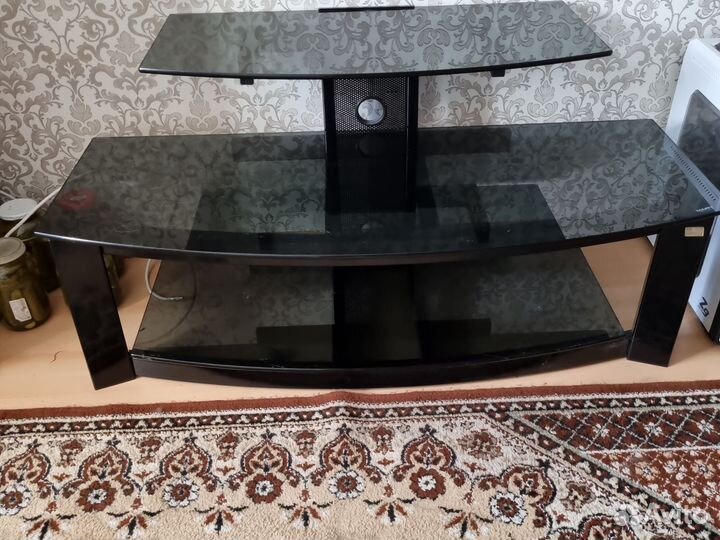 Стеклянная тумба под тв телевизор
