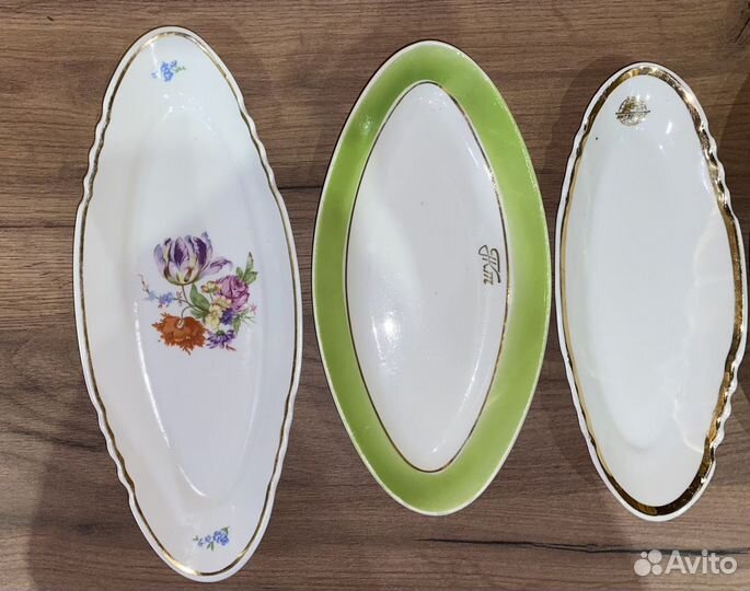 Тарелки Селедочницы Дулево, Пролетарий фарфор СССР