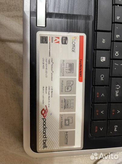 Ноутбук packard bell easynote nj65