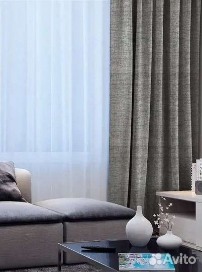 Шторы готовые, блэкаут лëн