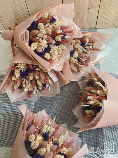 Букеты-комплименты из сухоцветов