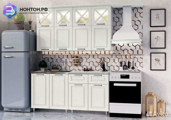 Кухня Констанция №4 1.6 м шервуд жемчуг