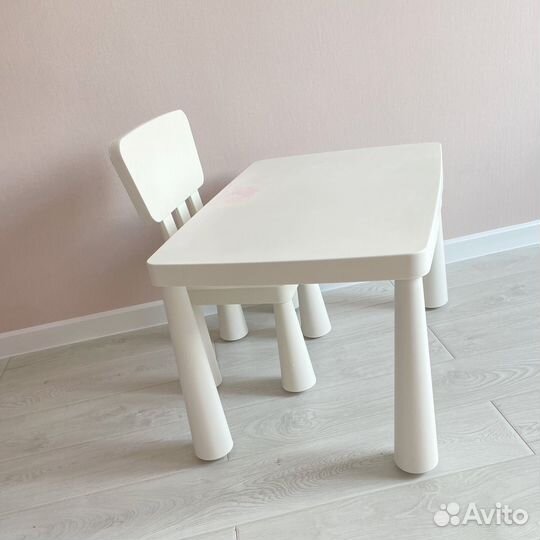 Стол и стул детский IKEA маммут