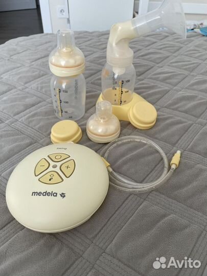 Молокоотсос Medela + стерилизатор Avent