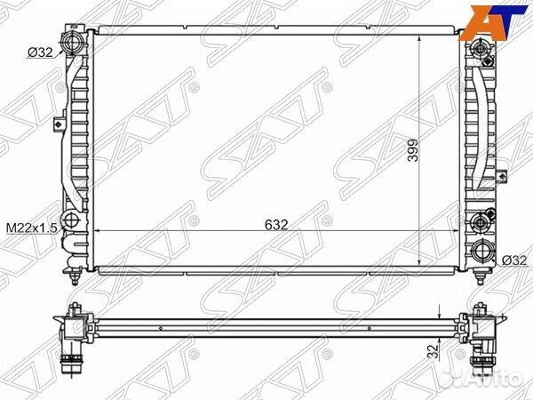 Радиатор volkswagen passat
