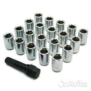Гайки под шестигранник хром 20шт