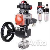 Кран шаровой DN.ru BV3232P(2pc) -FP-T-ISO-H Ду100 Ру40, внутренняя резьба, полнопроходной, нержавеющ