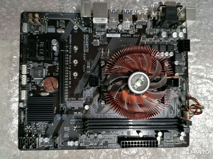 Материнская плата Gigabyte GA-A320M-S2H, AMD A12-9