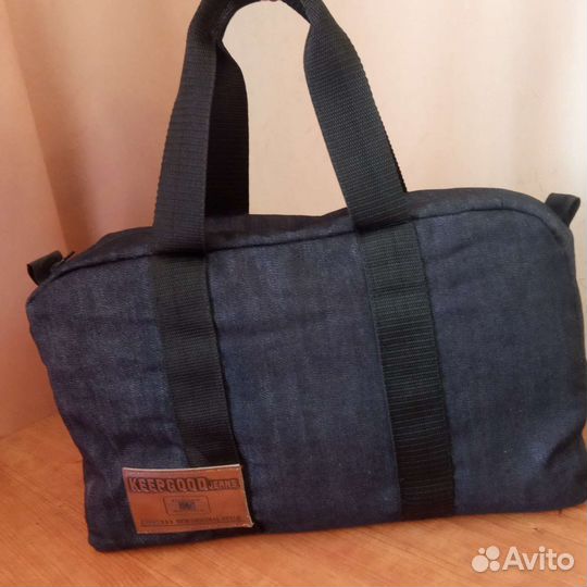 Сумка джинсовая мужская, дорожная, новая
