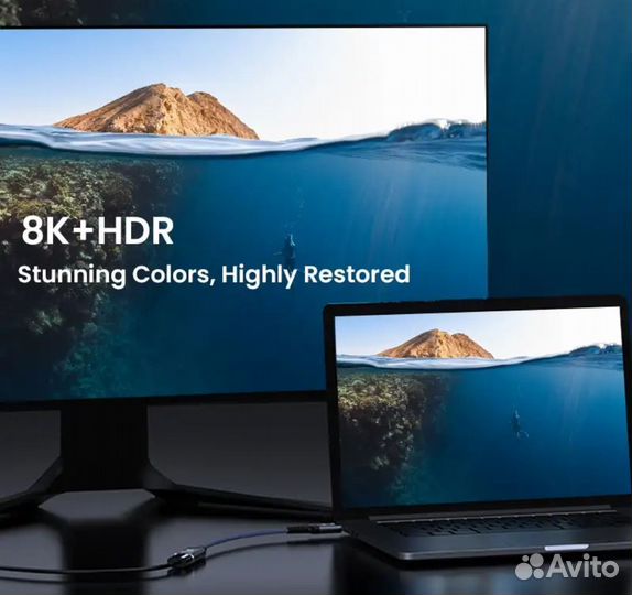 Удленнитель папа-мама hdmi 2.1 8k 0.3м