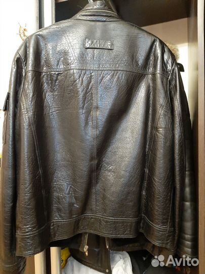 Кожаная куртка мужская 52 54