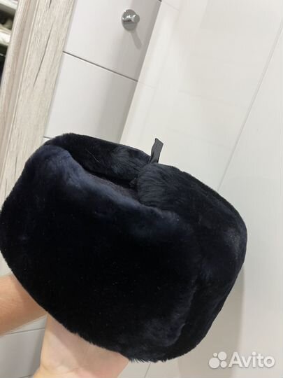 Мужская шапка ушанка (цигейка)